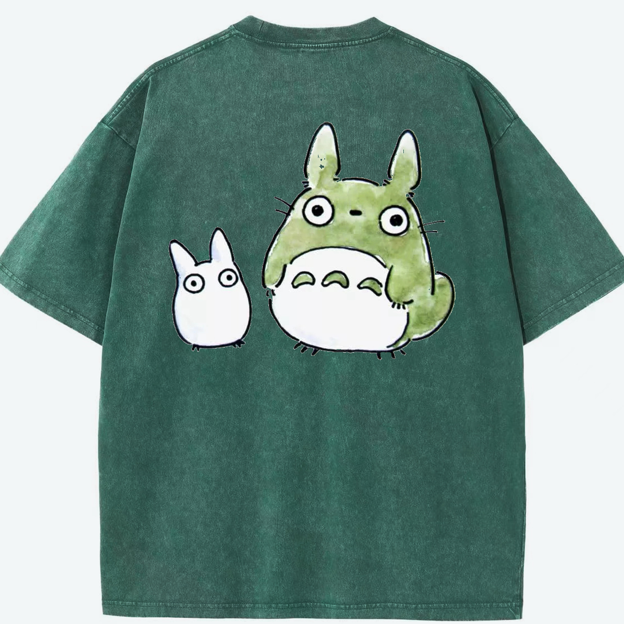 （画像用） となりのトトロ 草壁メイ 草壁サツキ My Neighbor Totoro Satsuki Kusakabe Mei Kusakabe 綿100% ヴィンテージ風 半袖Tシャツ（背面プリント）